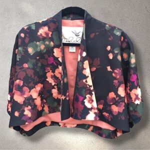 Tabitha Mikura Shrug Floral Bohemian Anthropologie Bolero Medium